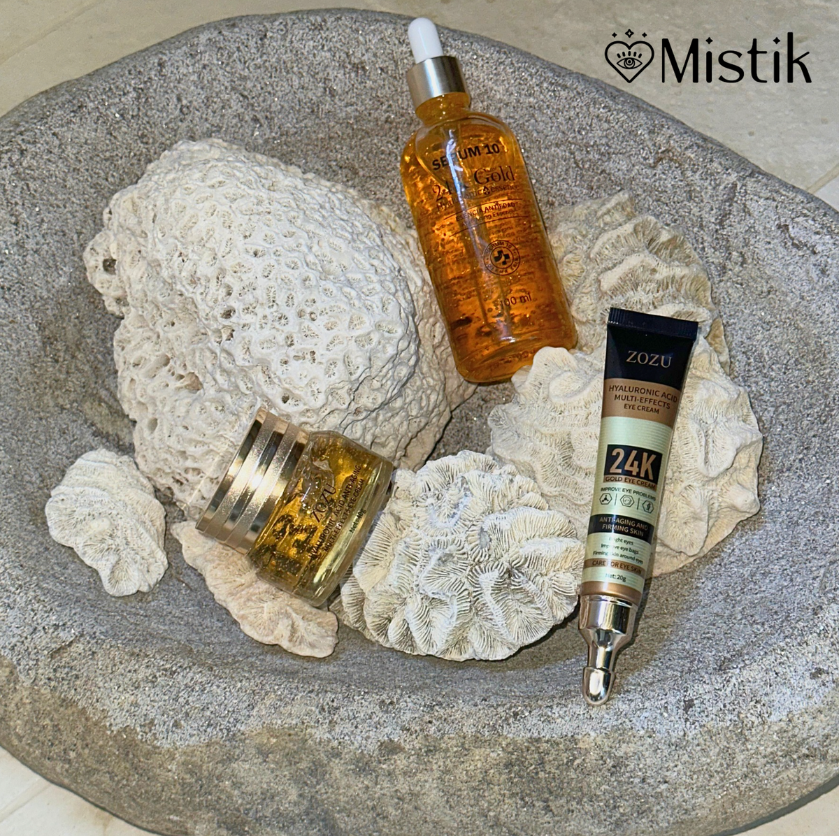1 Kit Renacer d'Oro 24k - Serum 10, Crema y Contorno de ojos