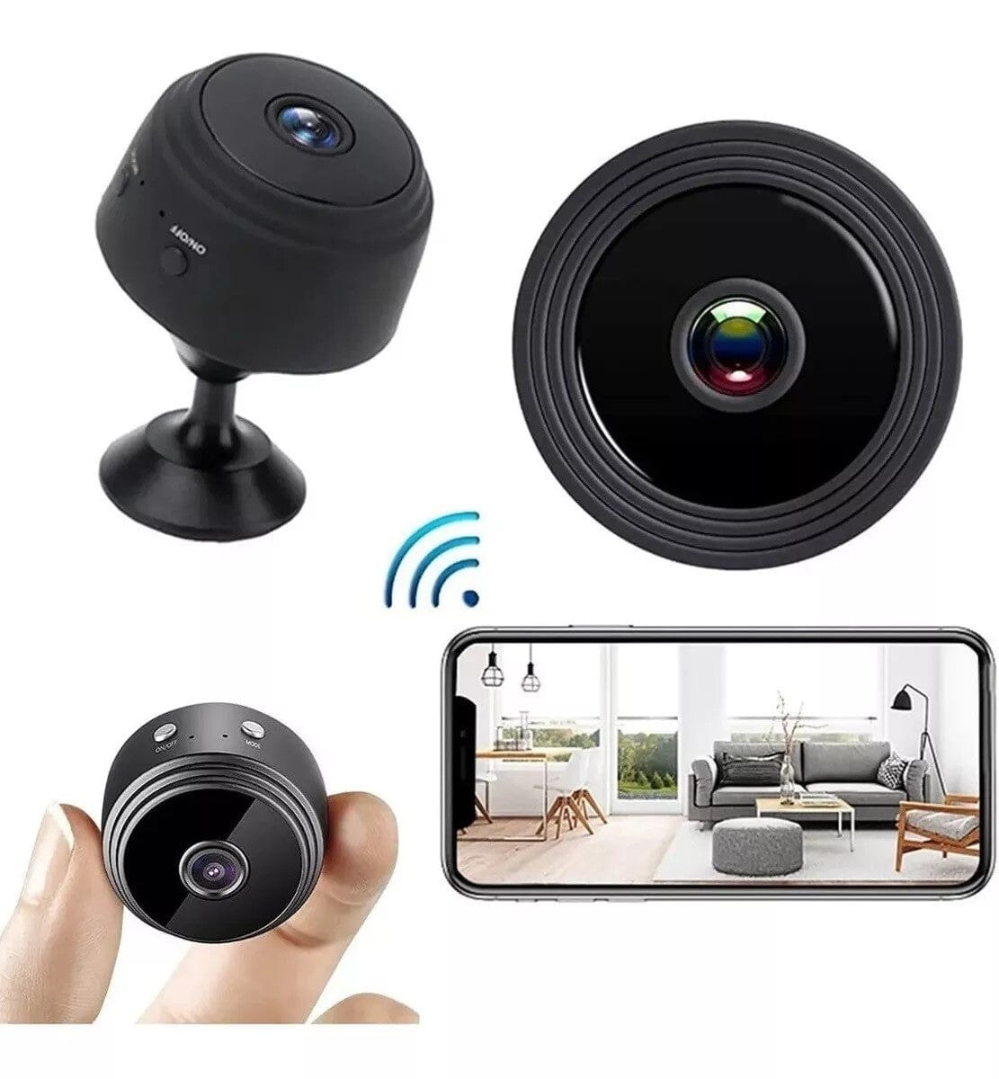 Mini Cámara Espía Hd Wifi 1080p A9 HOGAR, Tecnologia Tienda Aparatto